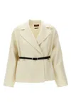 Max Mara Studio 'blasy' Short Coat In Neutral