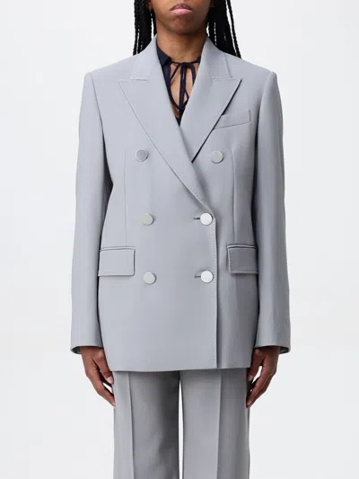 Max Mara Studio Blazer Woman Grey In Blue
