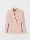Max Mara Tailored Double-breasted Jacket With Sharp Lapels In Multi