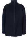 Max Mara Studio Blue Virgin Wool Oversized Coat In Blue