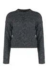 Max Mara Studio Boxy Sweater In Alpaca Blend In Gray