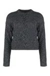 Max Mara Studio Boxy Sweater In Alpaca Blend In Gray