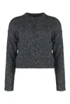 Max Mara Studio Boxy Sweater In Alpaca Blend In Gray