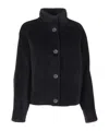 Max Mara Caladio Buttoned Jacket In Black