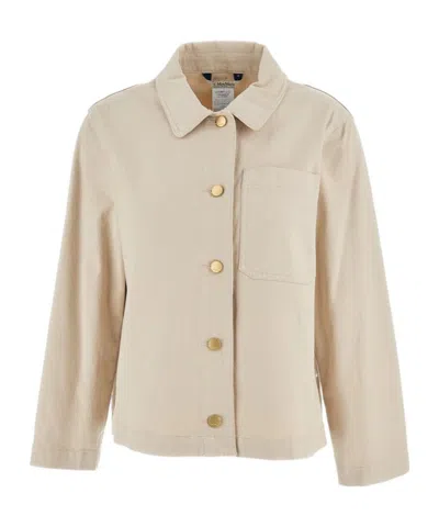Max Mara Long-sleeved Casual Jacket In Neutral
