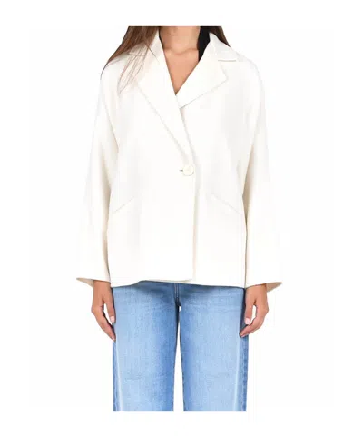 Max Mara Studio Button-up Jacket In White