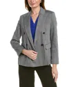 Max Mara Studio Double-breasted Blazer In Jersey In Black