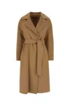 Max Mara Studio Camel Wool Blend Cles Coat