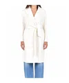 Max Mara Lapel Long-sleeved Coat In White