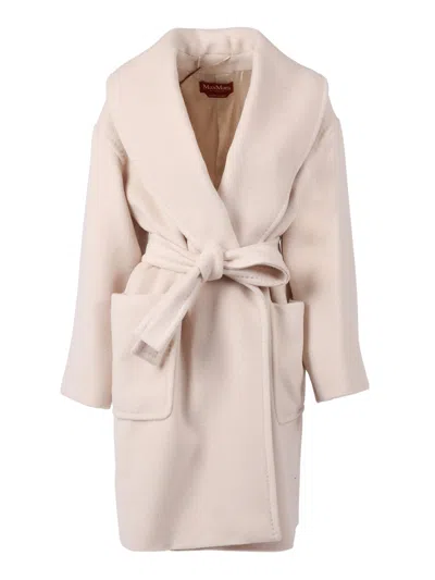 Max Mara Studio Cappotto Cloruro In White
