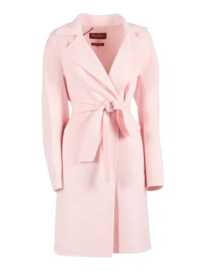 Max Mara Studio Cappotto Tenore In Pink