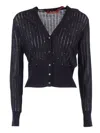 Max Mara Studio Cardigan In Black