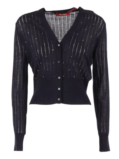 Max Mara Studio Cardigan In Black