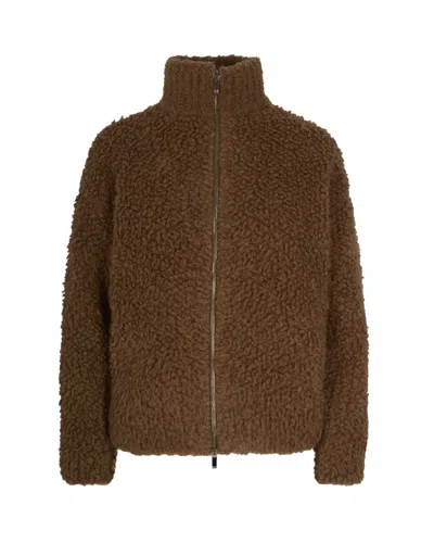 Max Mara Studio Cardigan In Brown