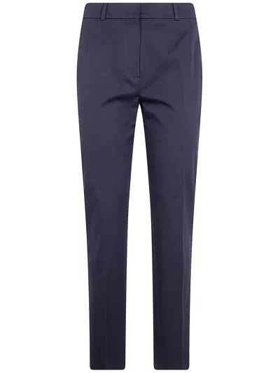 Max Mara Studio "carpa" Popeline Stretch Classic Trousers In Multi