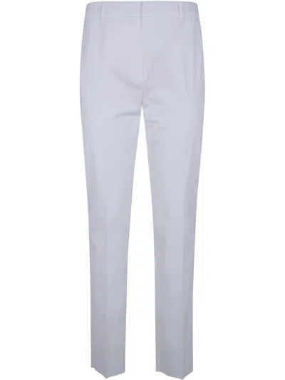 Max Mara Studio "carpa" Popeline Stretch Classic Trousers In Multi