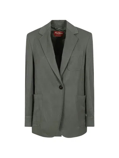 Max Mara Studio Chic Contemporary Mini Jacket For Women In Green