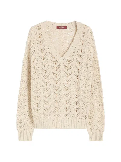 Max Mara Studio Chic Cotton Blouse For Women In Neutral