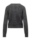 Max Mara Studio Chic Knit Pullover With Braided Design In Antracite