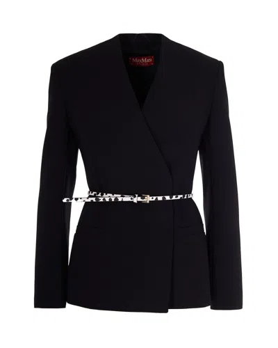 Max Mara Studio Chic Women's Mini Jacket In Blue