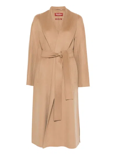 Max Mara Studio Chopin Coat In Brown