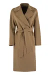 Max Mara Knee-length Brown Cashmere Coat In Brown