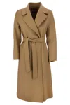 Max Mara Knee-length Brown Cashmere Coat In Brown