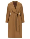 Max Mara Studio Cles Coat In Camel
