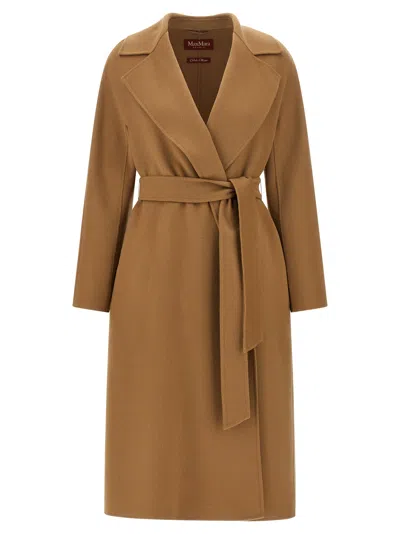 Max Mara Studio 'cles' Dressing Gown Coat In Beige