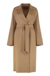 Max Mara Studio Cles Wool And Cashmere Coat In Brown
