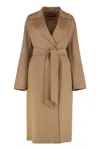 Max Mara Studio Cles Wool And Cashmere Coat In Brown