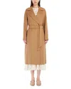 Max Mara Manuela Long-sleeved Coat In Camel