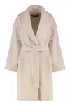 Max Mara Studio Cloruro Wool And Alpaca Coat In Neutral