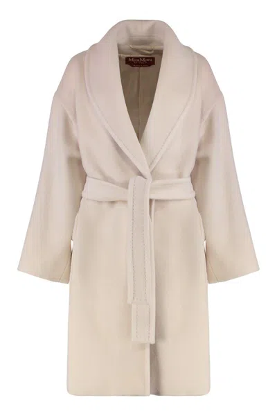 Max Mara Studio Cloruro Wool And Alpaca Coat In Neutral