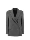 Max Mara Teiera Double-breasted Blazer In Grey