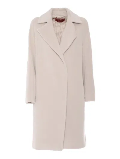 Max Mara Sidney Long-sleeved Coat In Beige