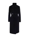 Max Mara Studio Arezzo Double-breasted Belted Coat In Black