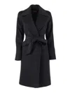 Max Mara Studio Coat In Black