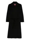 Max Mara Belted Trench Coat In Black