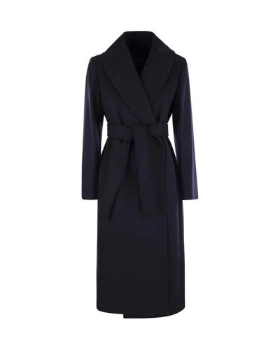Max Mara Long-sleeved Coat In Black