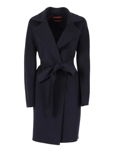 Max Mara Studio Coat In Blue