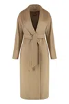 Max Mara Studio Coat In Cashmere Blend In Neutral