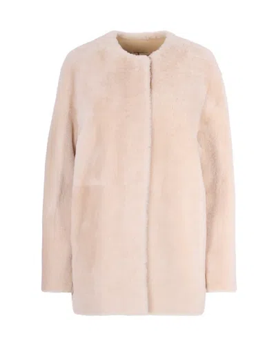 Max Mara Cappotto Melfi Beige In Multi