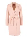 Max Mara Msttenore Wool-cashmere Midi Vestaglia Coat Coats Rose In Pink