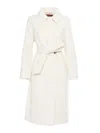 Max Mara Wool Robe Coat In White