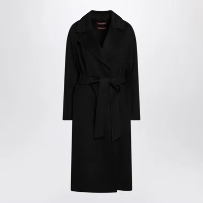 Max Mara Studio Coat With Belt In Black