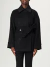 Max Mara Studio Coat Woman Black In Black