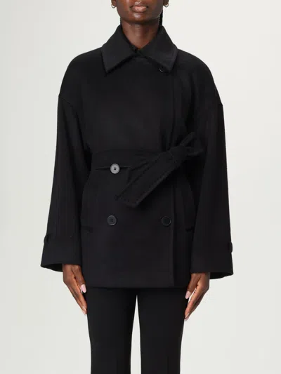 Max Mara Studio Coat Woman Black