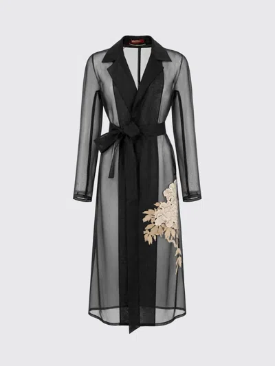 Max Mara Studio Coat Woman In Black
