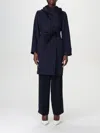 Max Mara Studio Coat Woman Blue In Blue